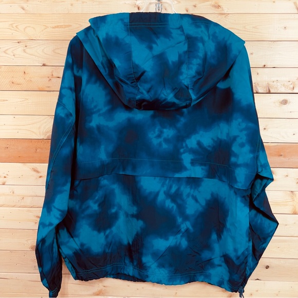 Champion Blue Green Tie dye Half Zip Hoody Activewear Lightweight PullOn Jacket - Picture 6 of 13